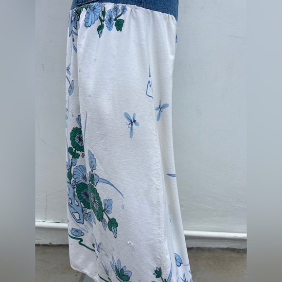 VTG Denim and Floral Cropped Two Piece Skirt Set - Picture 10 of 15
